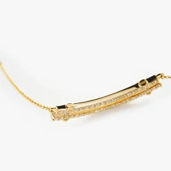 Outlet Shinola Diamond Pave Rivet Double Row Necklace Yellow Gold