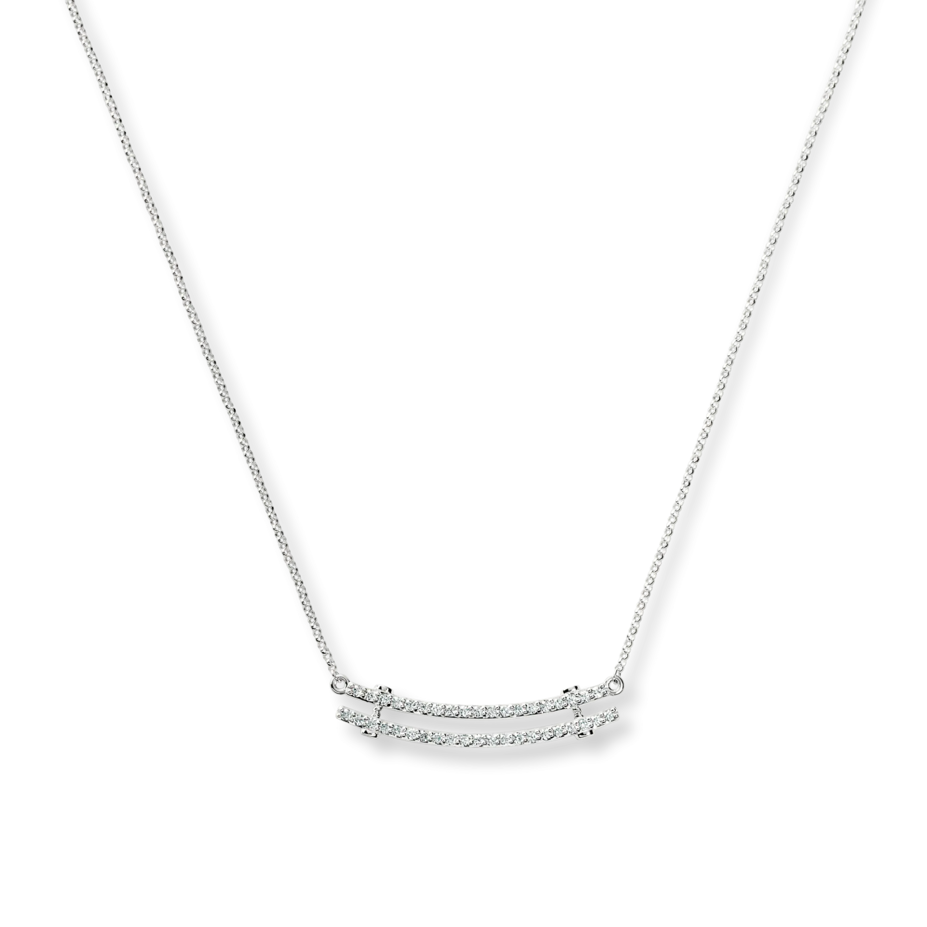 Hot Shinola Diamond Pave Rivet Double Row Necklace