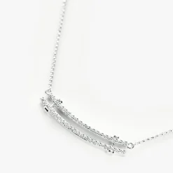 Hot Shinola Diamond Pave Rivet Double Row Necklace
