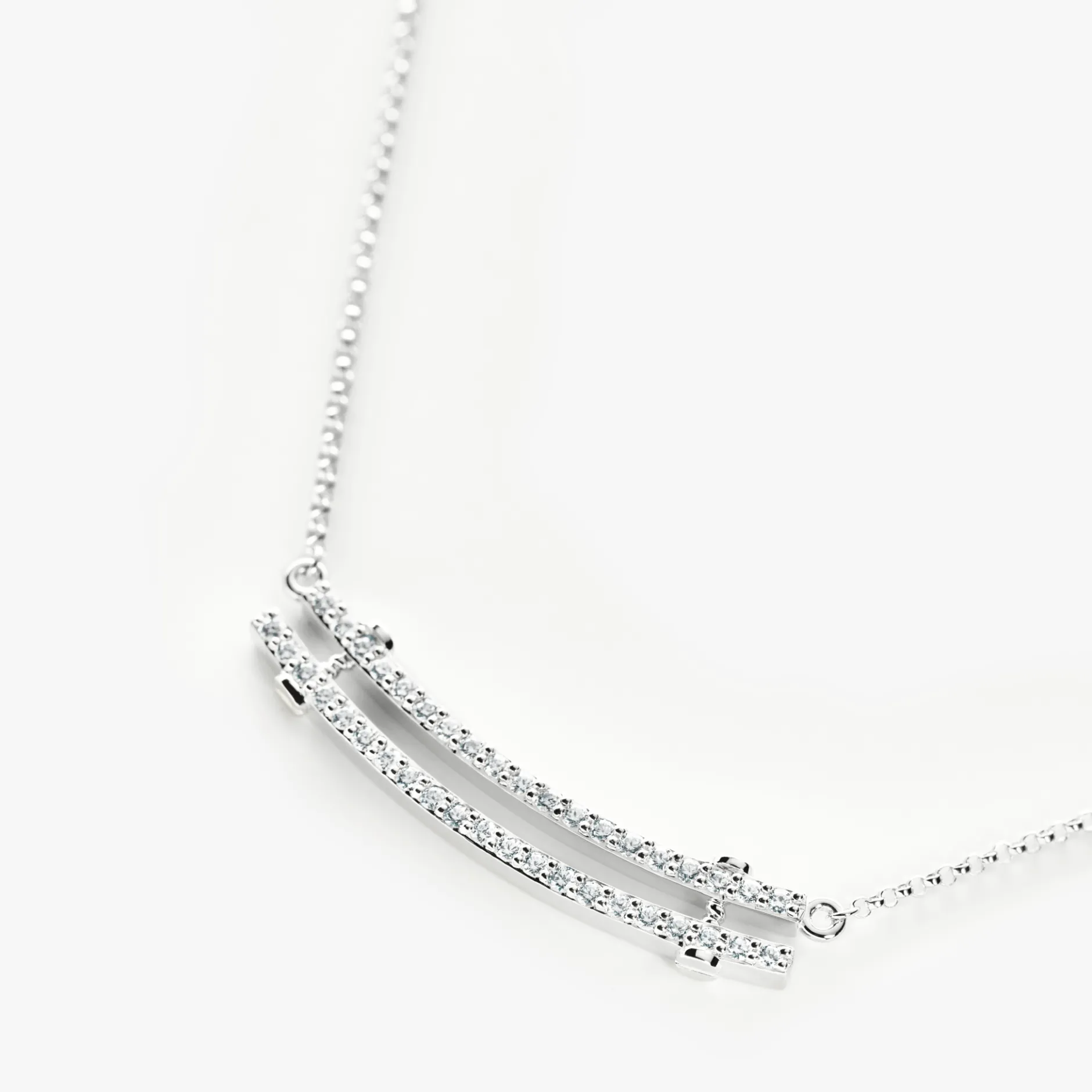 Hot Shinola Diamond Pave Rivet Double Row Necklace