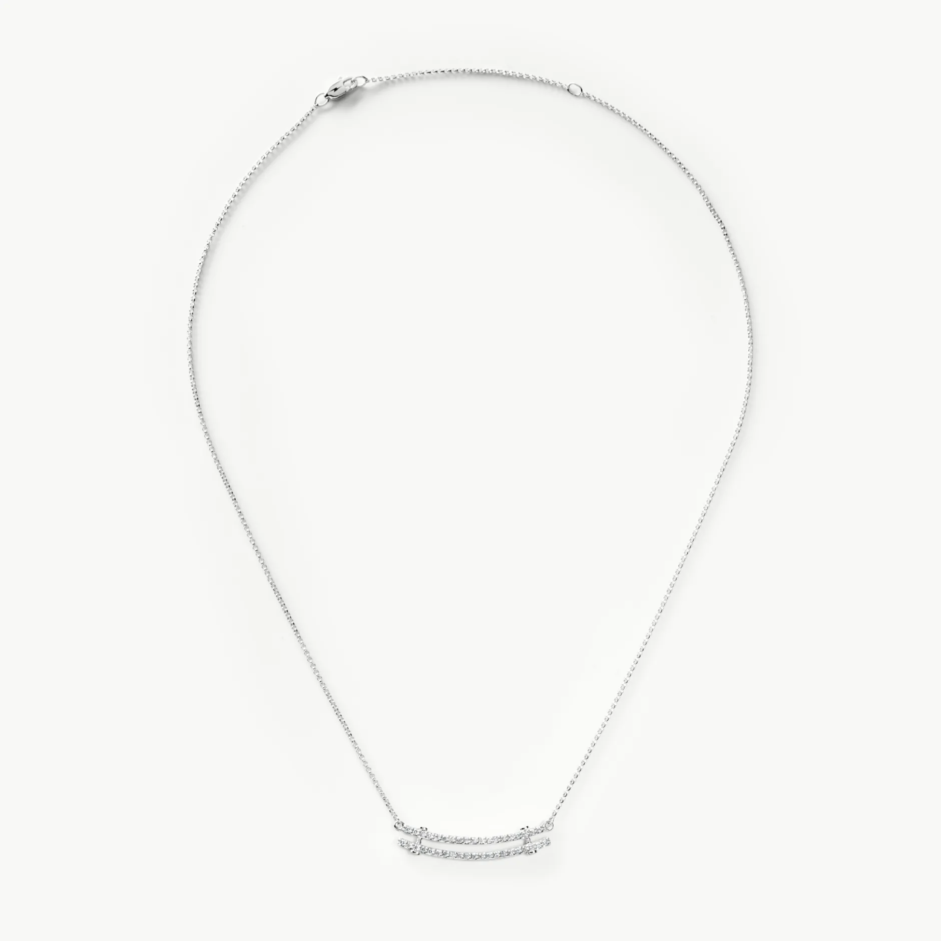 Hot Shinola Diamond Pave Rivet Double Row Necklace