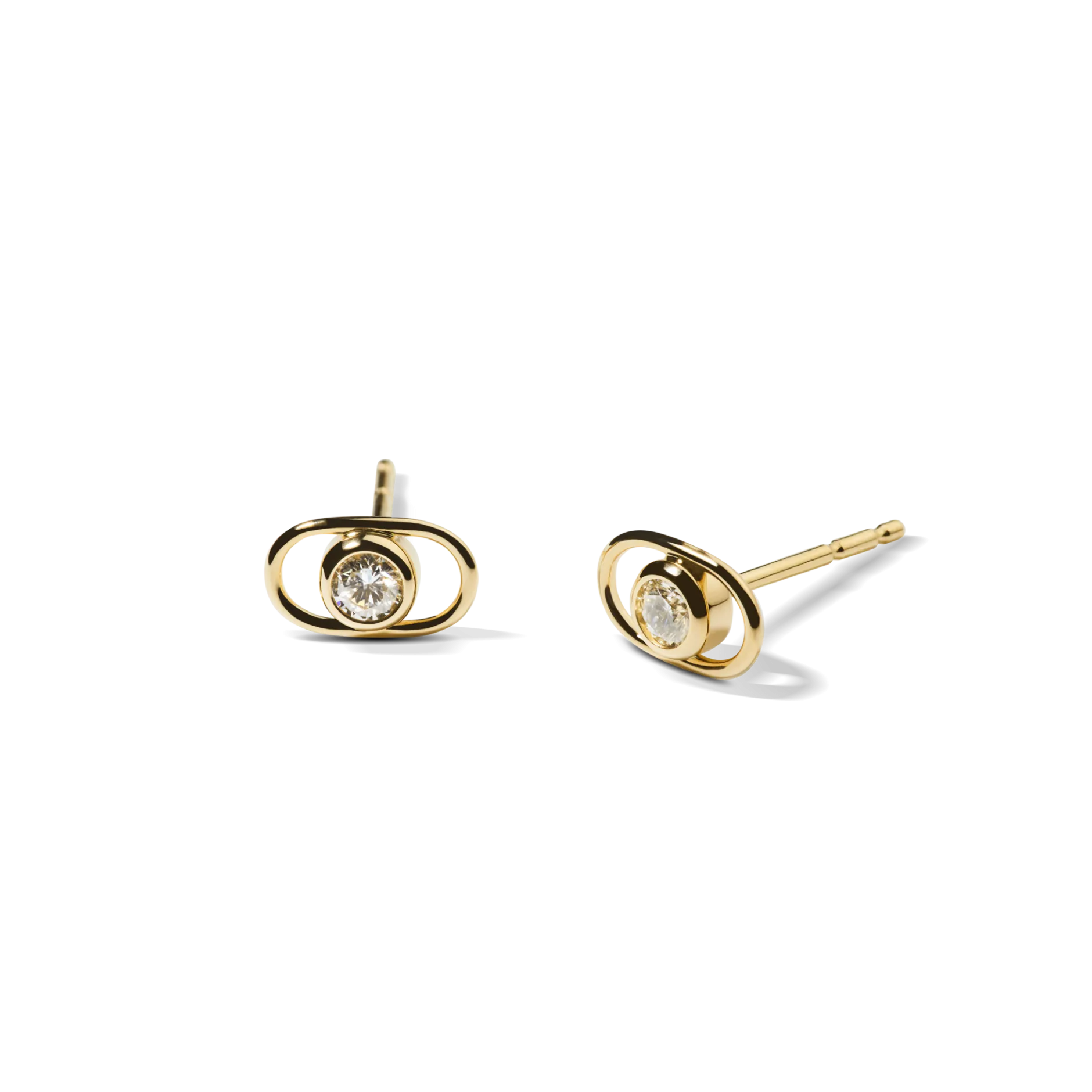 Sale Shinola Diamond Rivet Oval Stud Earrings