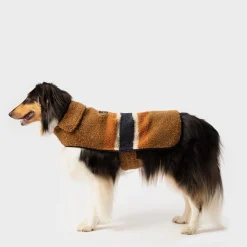 New Shinola Dog Coat Tan Stripe