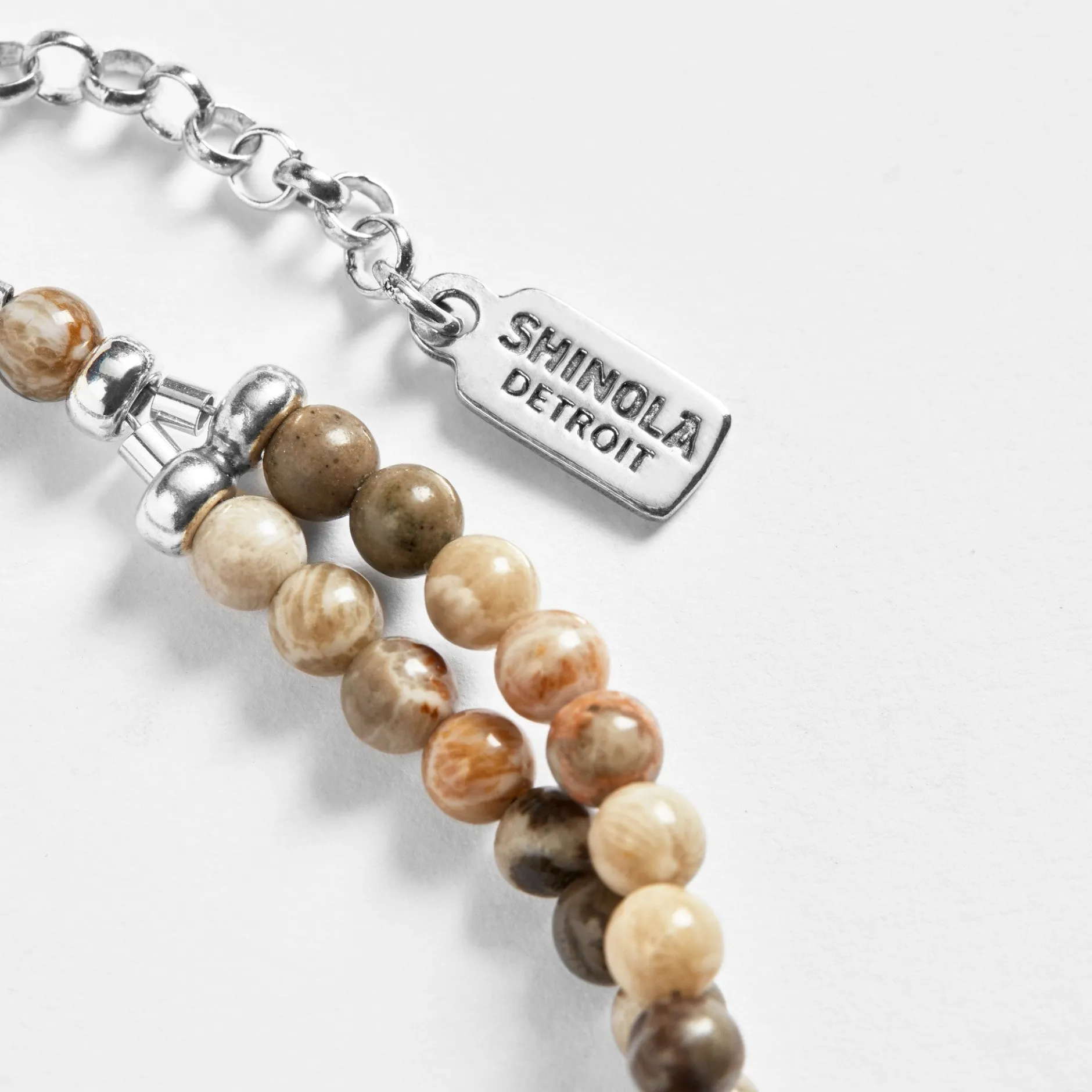 Outlet Shinola Double Row Petoskey Beaded Bracelet