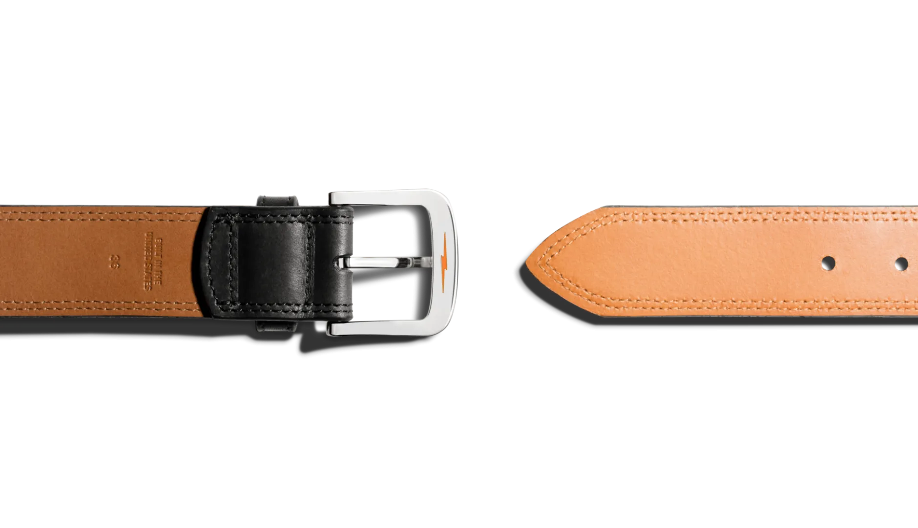 Hot Shinola 1 1/2" Double Stitch Belt Black