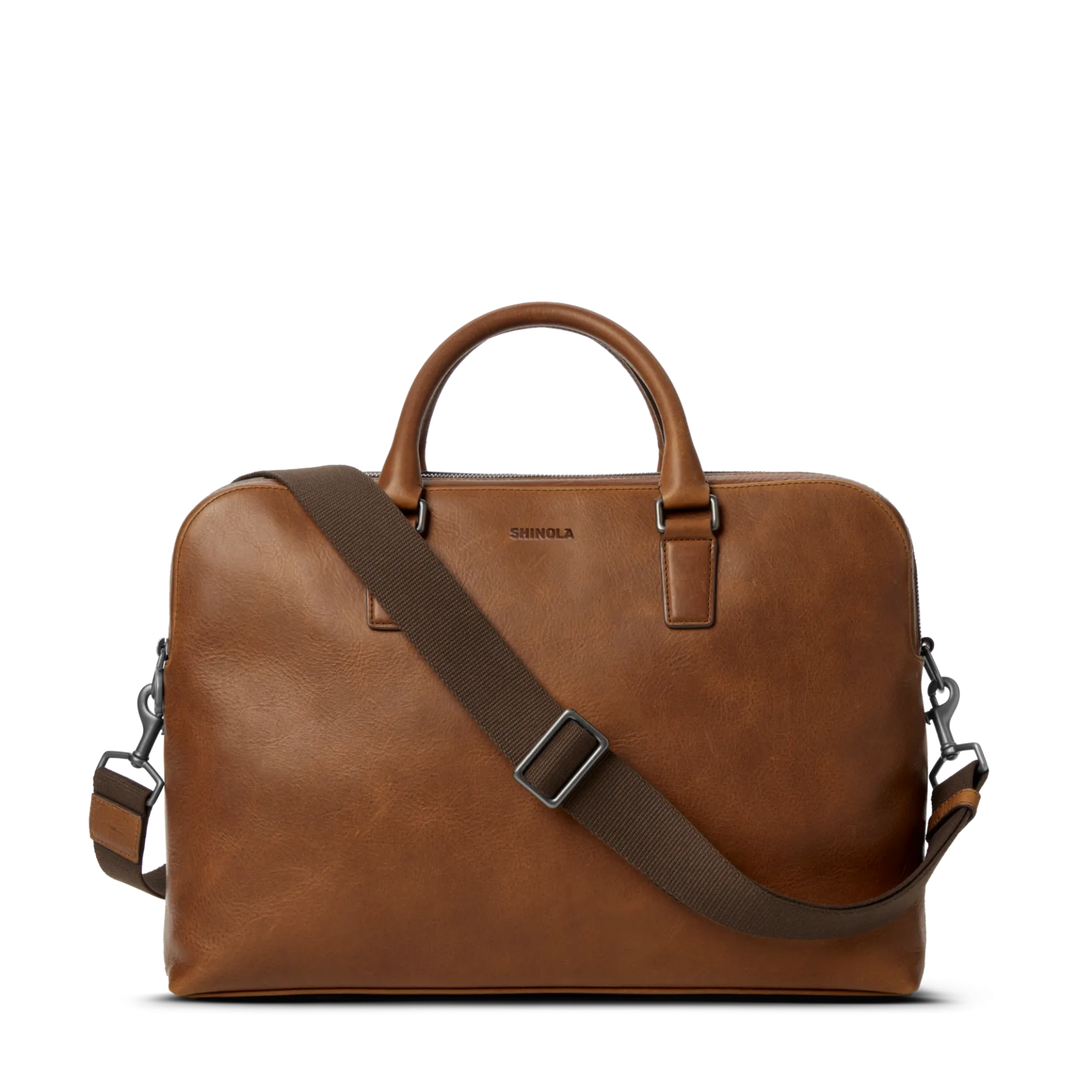 Best Shinola Double Zip Briefcase Medium-Brown