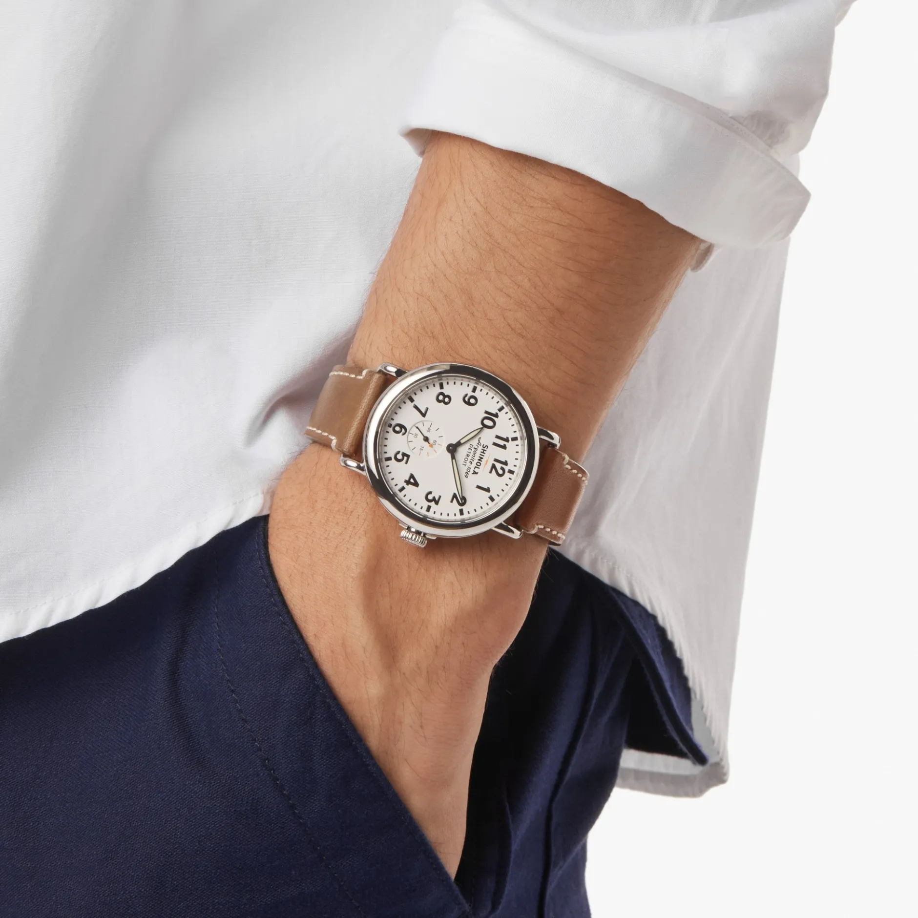 Discount Shinola Engravable Runwell Watch White