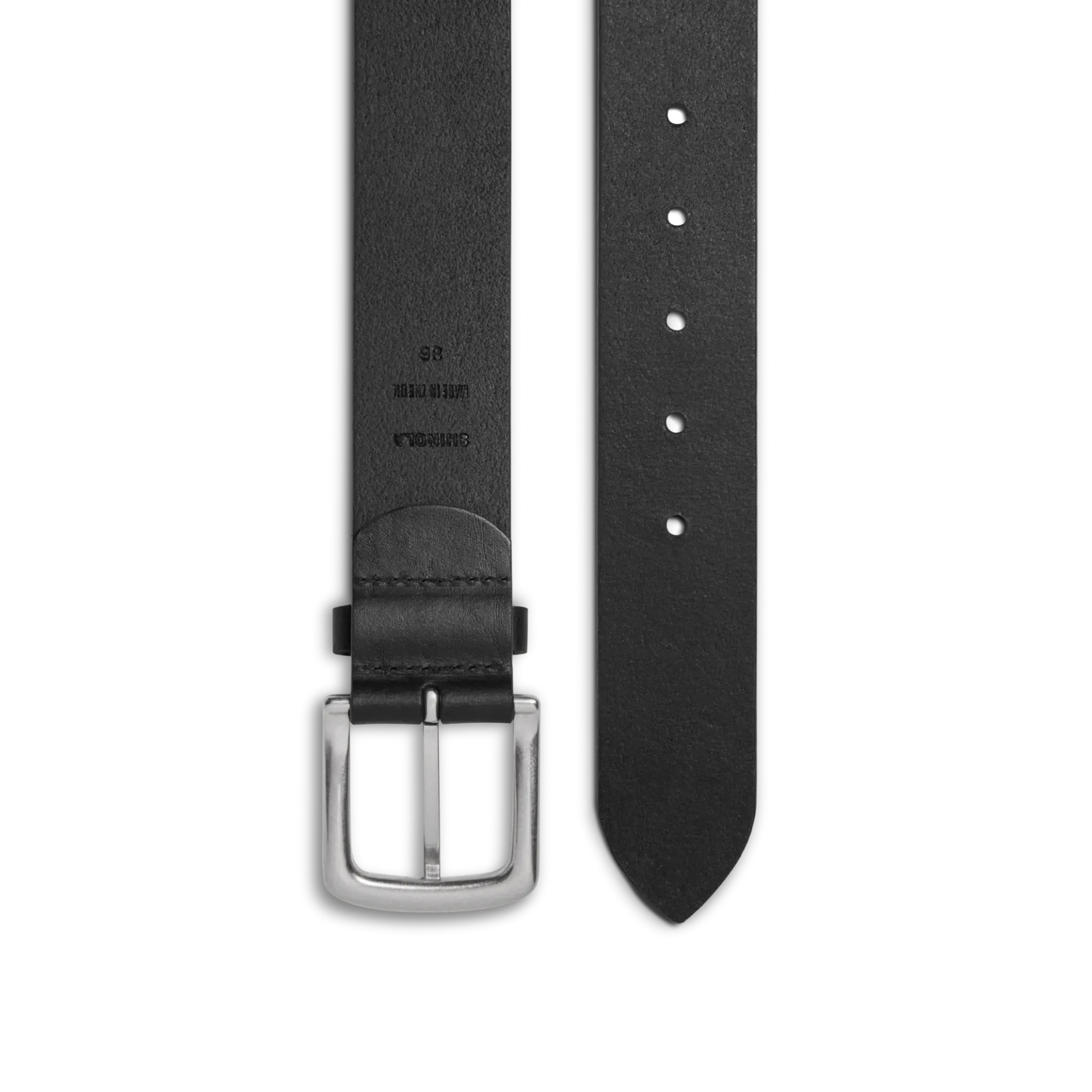 Best Shinola 1 1/2" Essential Belt Natural Leather Black