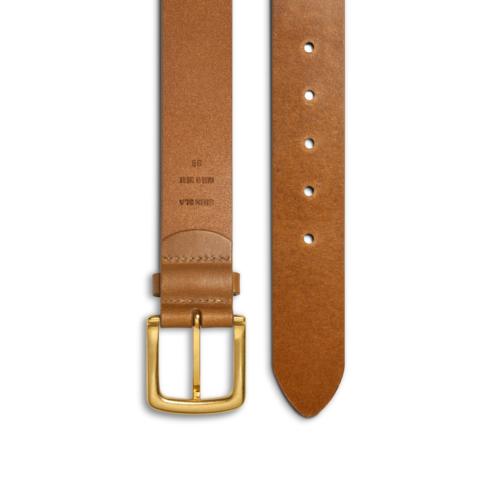 Outlet Shinola 1 1/2" Essential Belt Natural Leather Tan