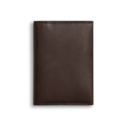 Shinola Folded Card Holder Wallet Dark Brown