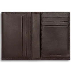 Shinola Folded Card Holder Wallet Dark Brown