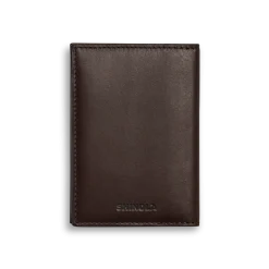 Shinola Folded Card Holder Wallet Dark Brown
