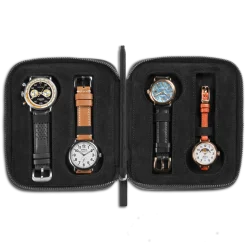 Clearance Shinola Four Watch Travel Case Black