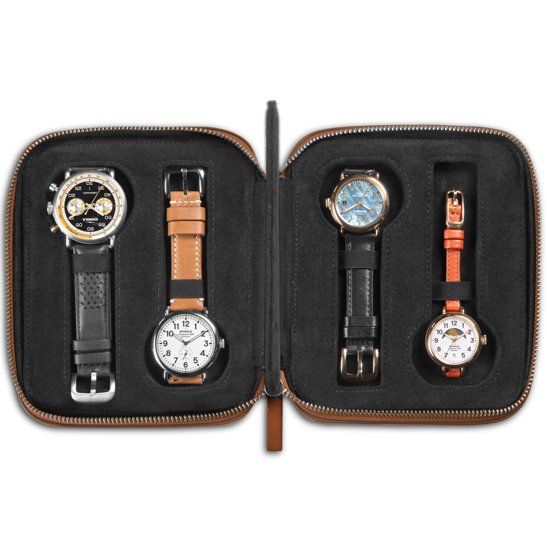 Online Shinola Four Watch Travel Case Tan