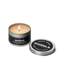 New Shinola Hand Poured 4oz Travel Candle Hotel