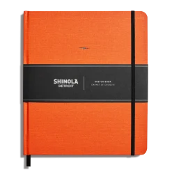 Hot Shinola Large Hard Plain Sketchbook Bold Orange