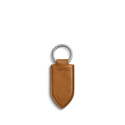 Shinola Leather Monogram Key Fob Tan