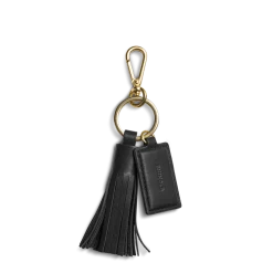 Outlet Shinola Leather Tassel Keychain Black