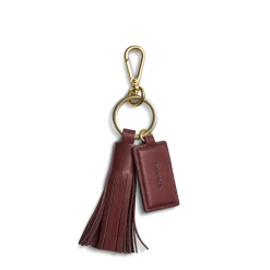 Outlet Shinola Leather Tassel Keychain Merlot