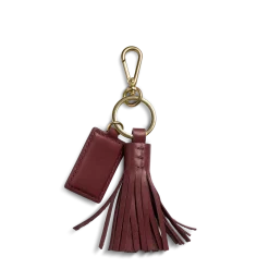 Outlet Shinola Leather Tassel Keychain Merlot