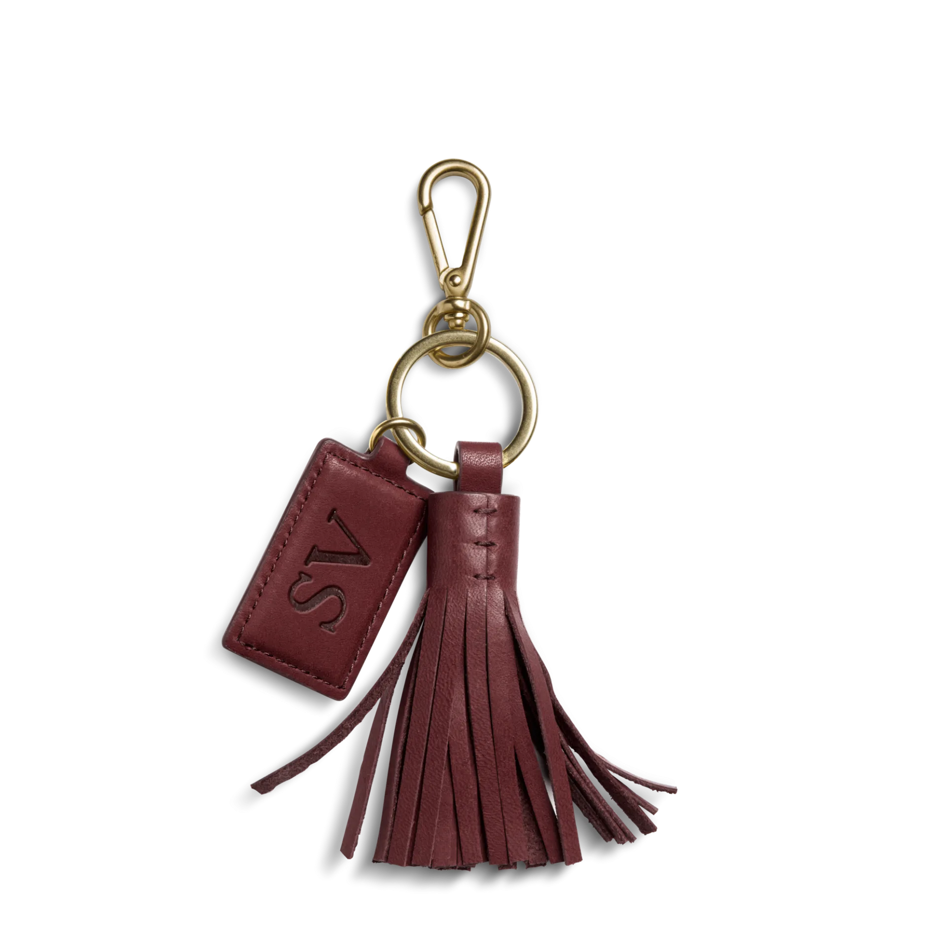 Outlet Shinola Leather Tassel Keychain Merlot