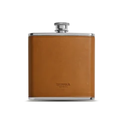 Clearance Shinola Leather Wrapped Flask Tan