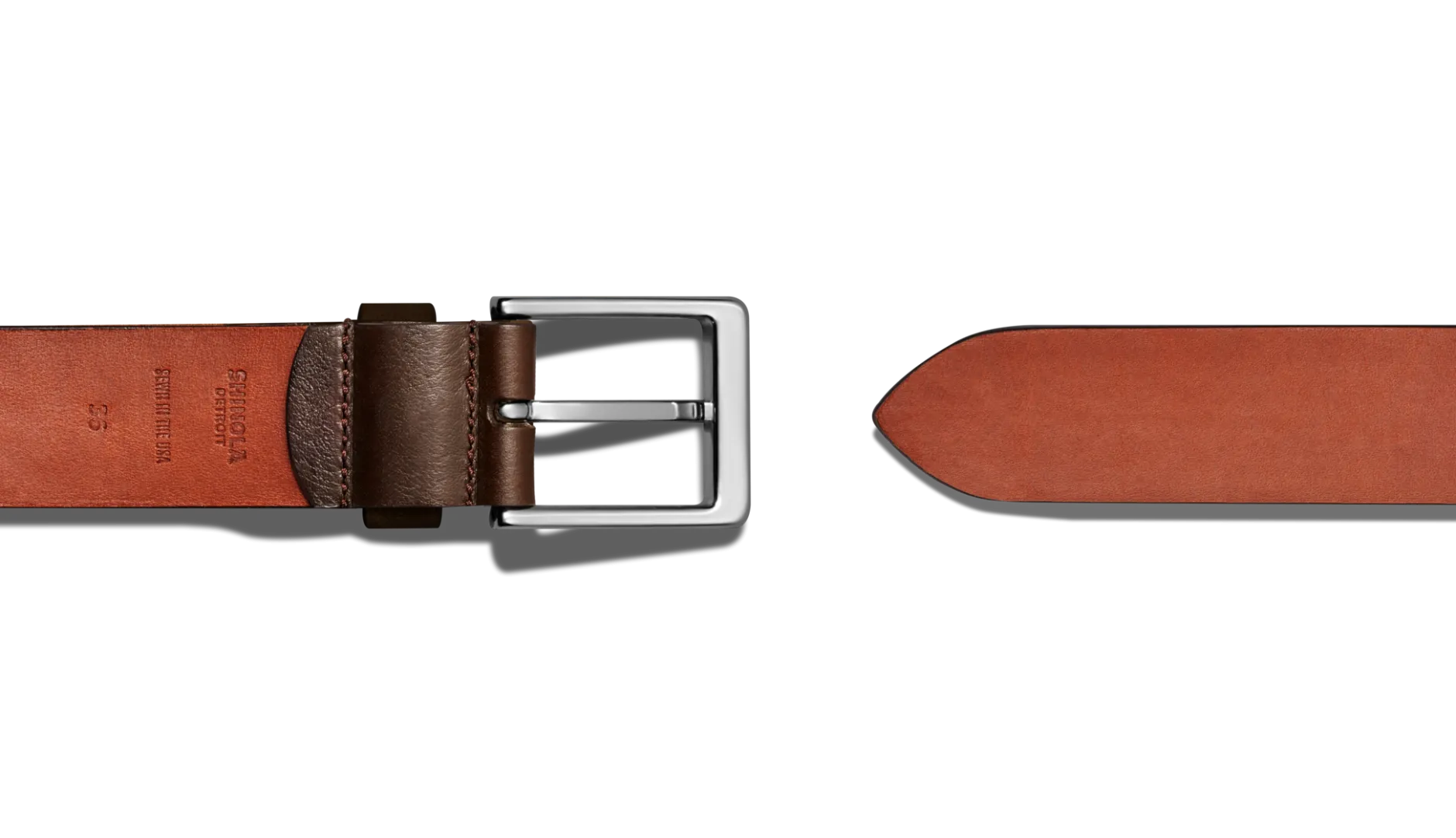 Clearance Shinola 1 1/2" Lightning Bolt Keeper Belt