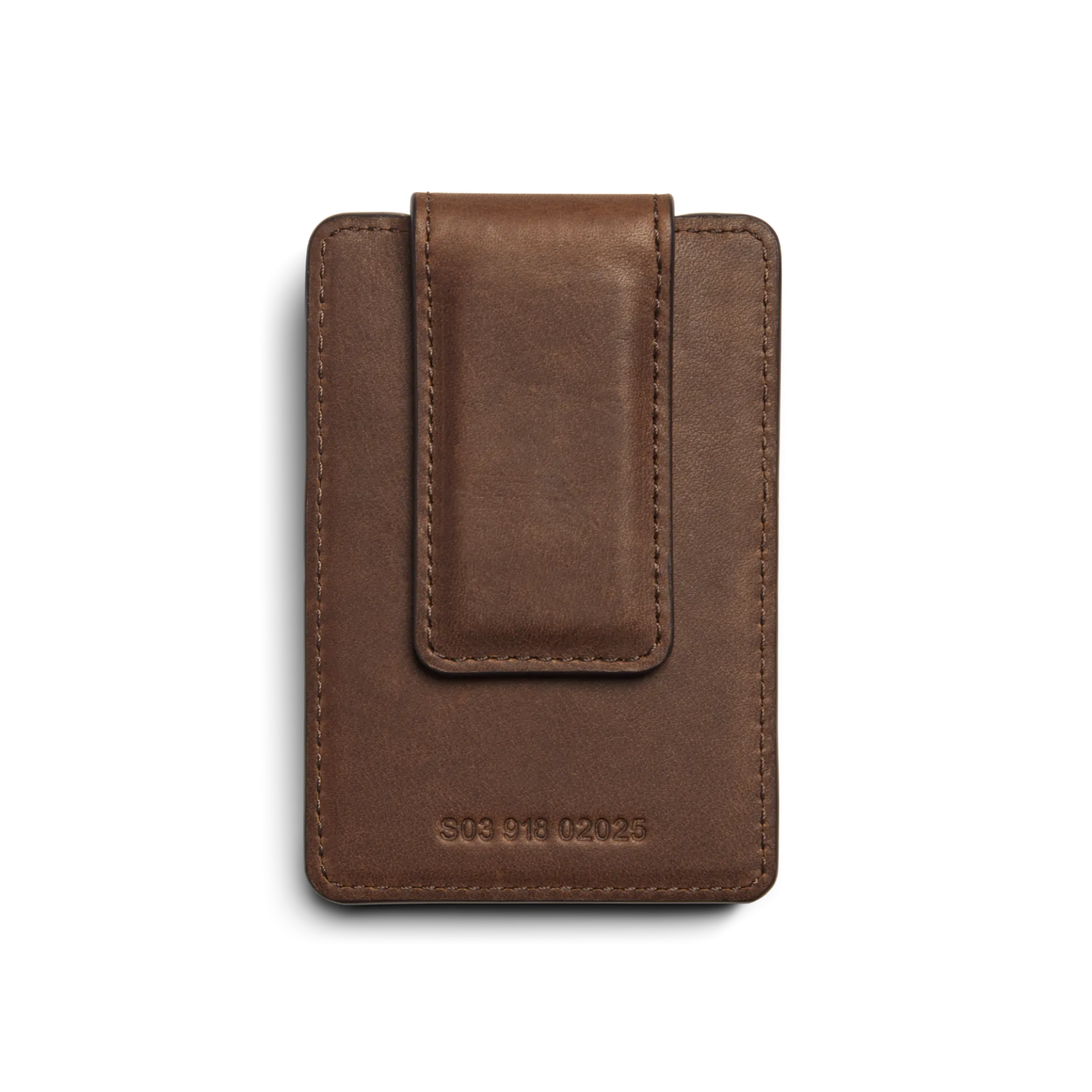 New Shinola Magnetic Money Clip Card Holder Medium Brown