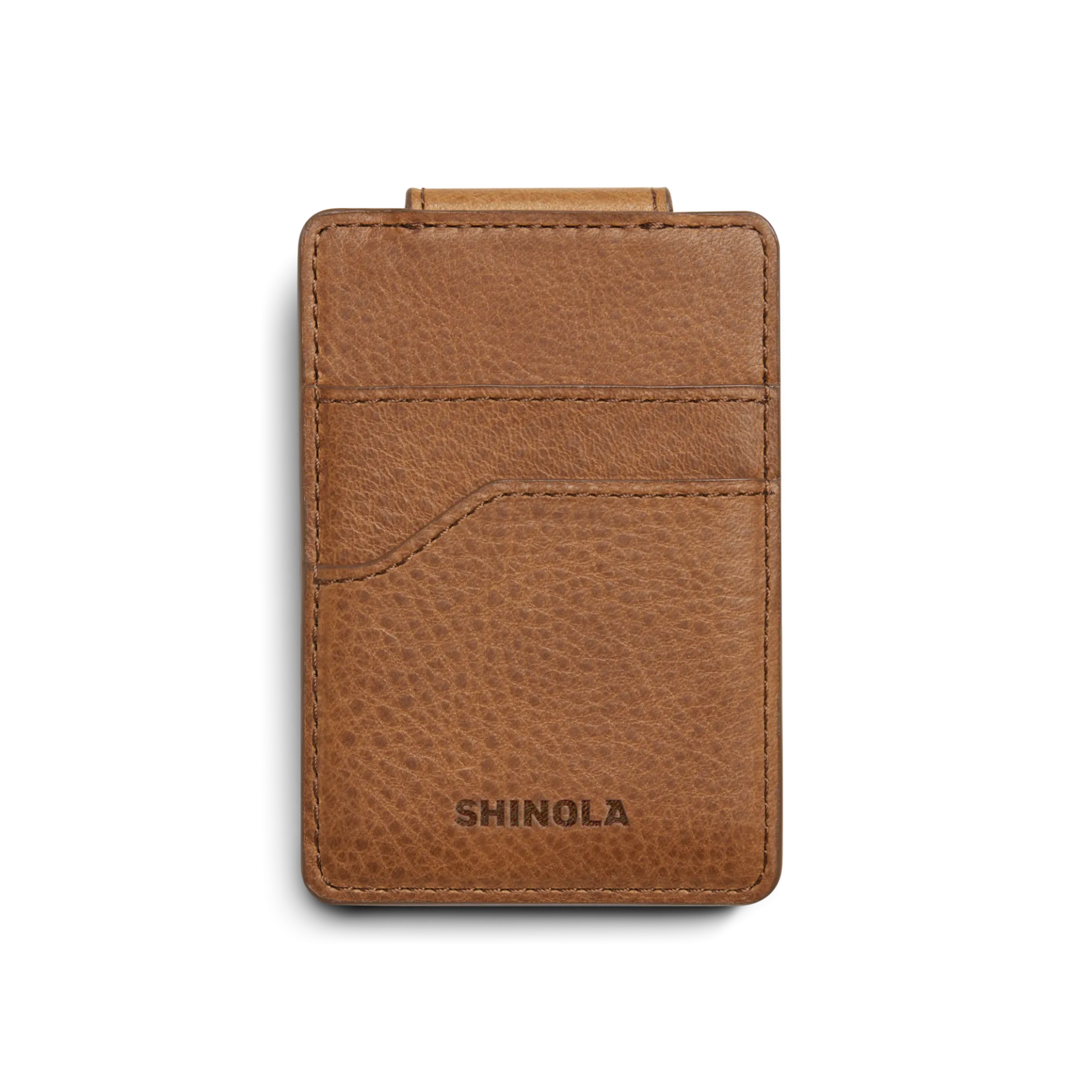 Clearance Shinola Magnetic Money Clip Card Holder Tan