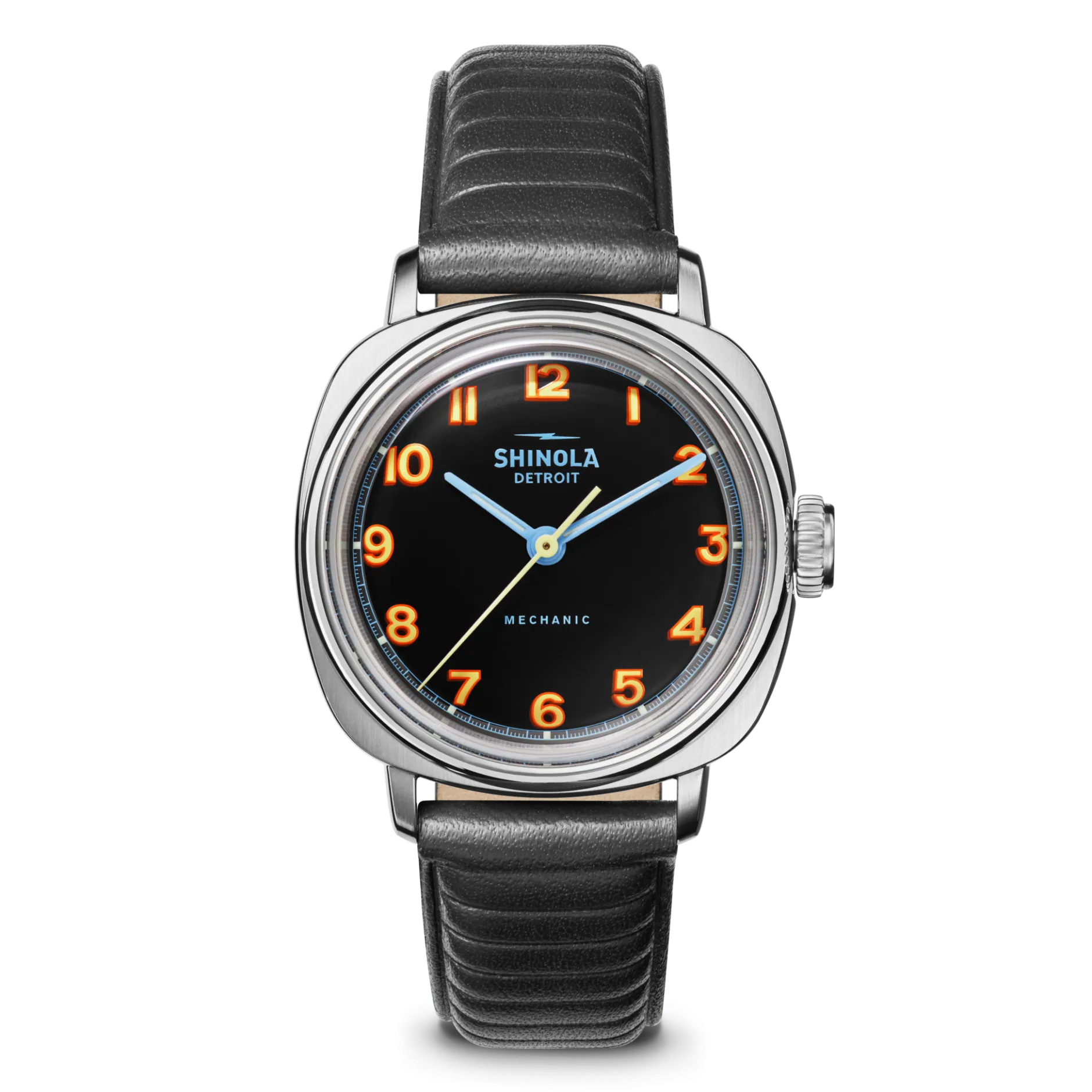 Outlet Shinola Mechanic Watch Black/Orange