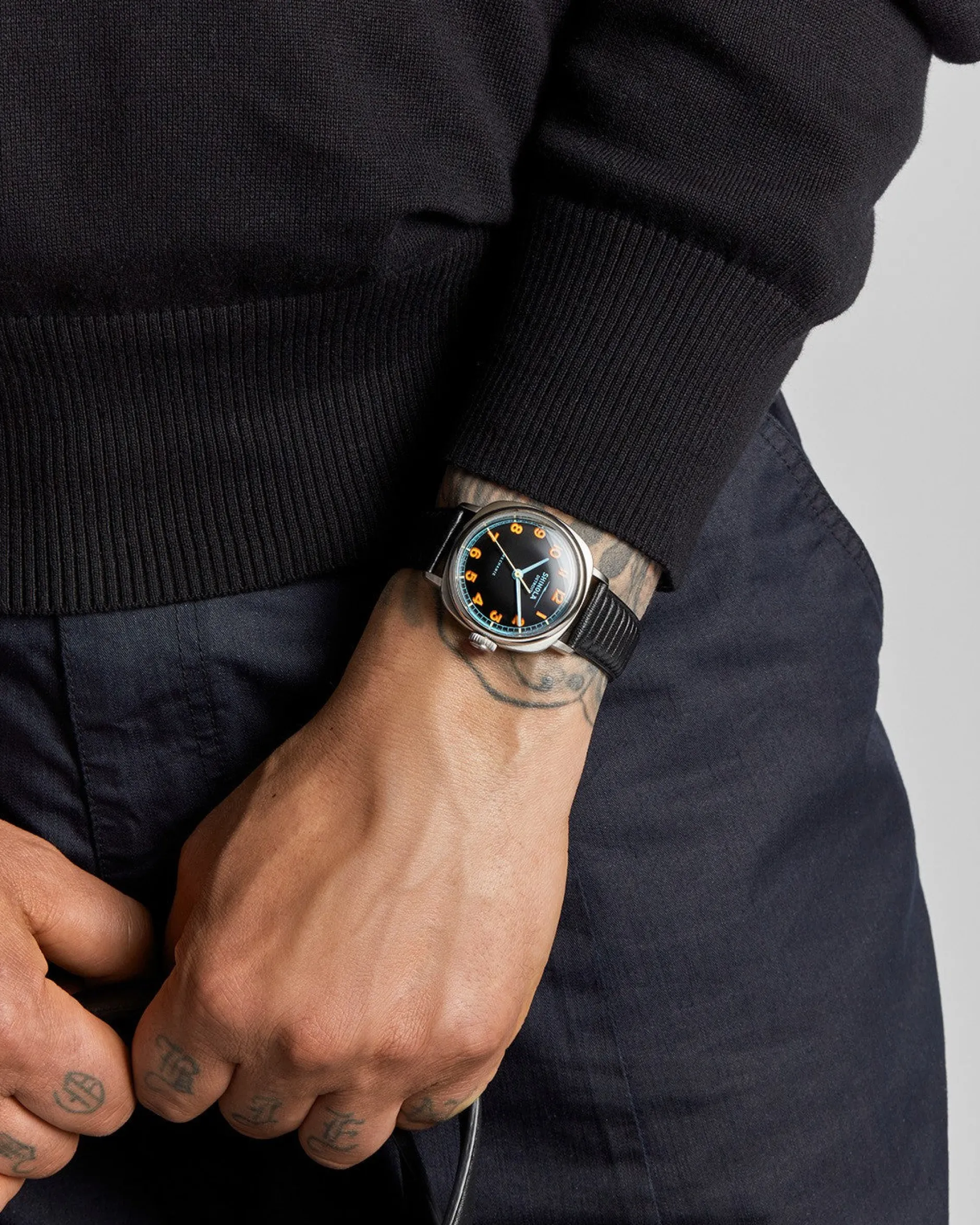 Outlet Shinola Mechanic Watch Black/Orange