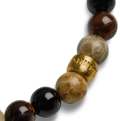 Shinola 8mm Beaded Bracelet Multi Stone