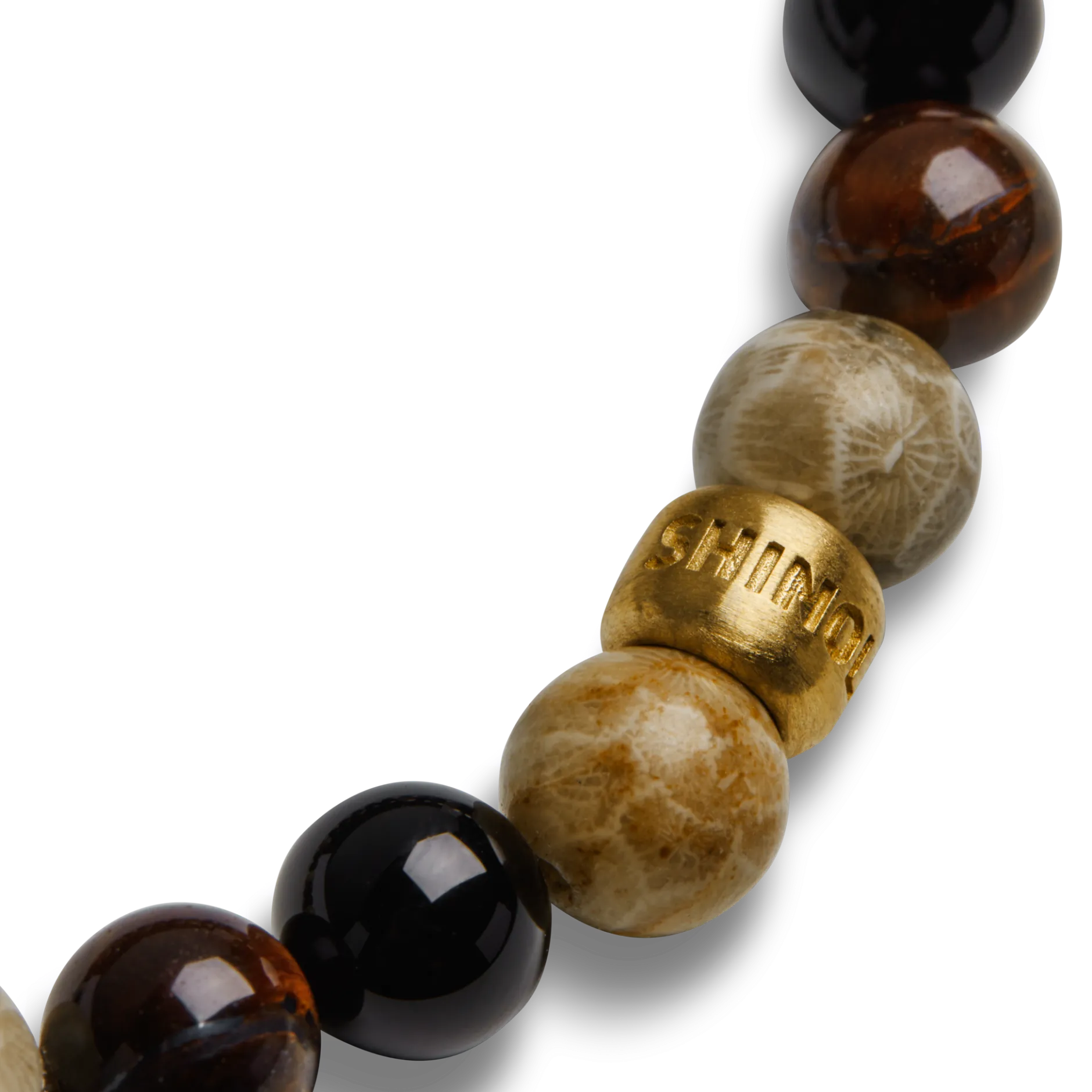 Shinola 8mm Beaded Bracelet Multi Stone