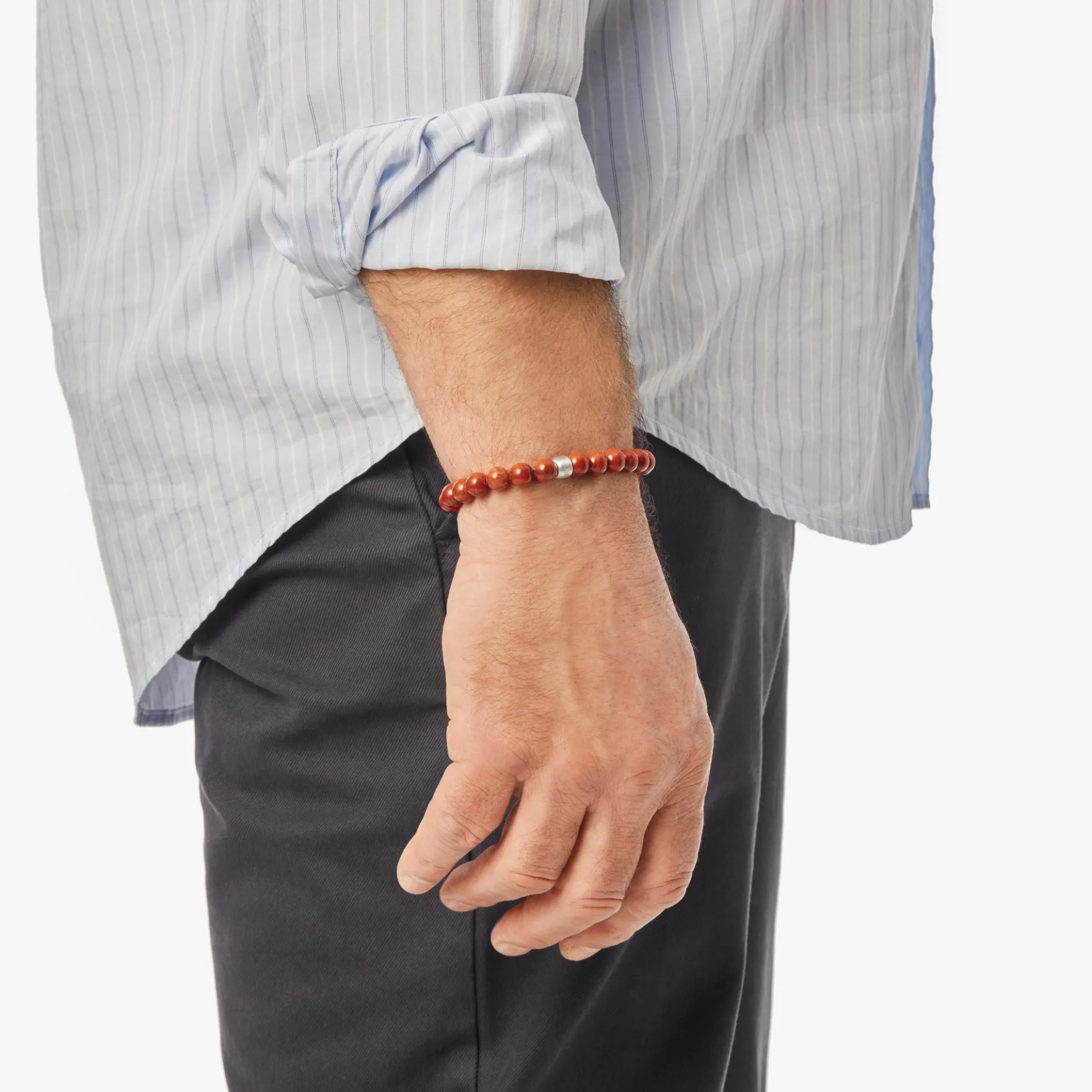 Hot Shinola 8mm Beaded Red Jasper Bracelet