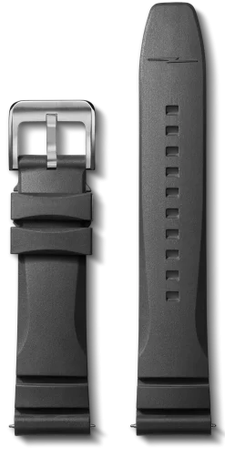 Clearance Shinola 22mm Expandable Dive Rubber Watch Strap Black