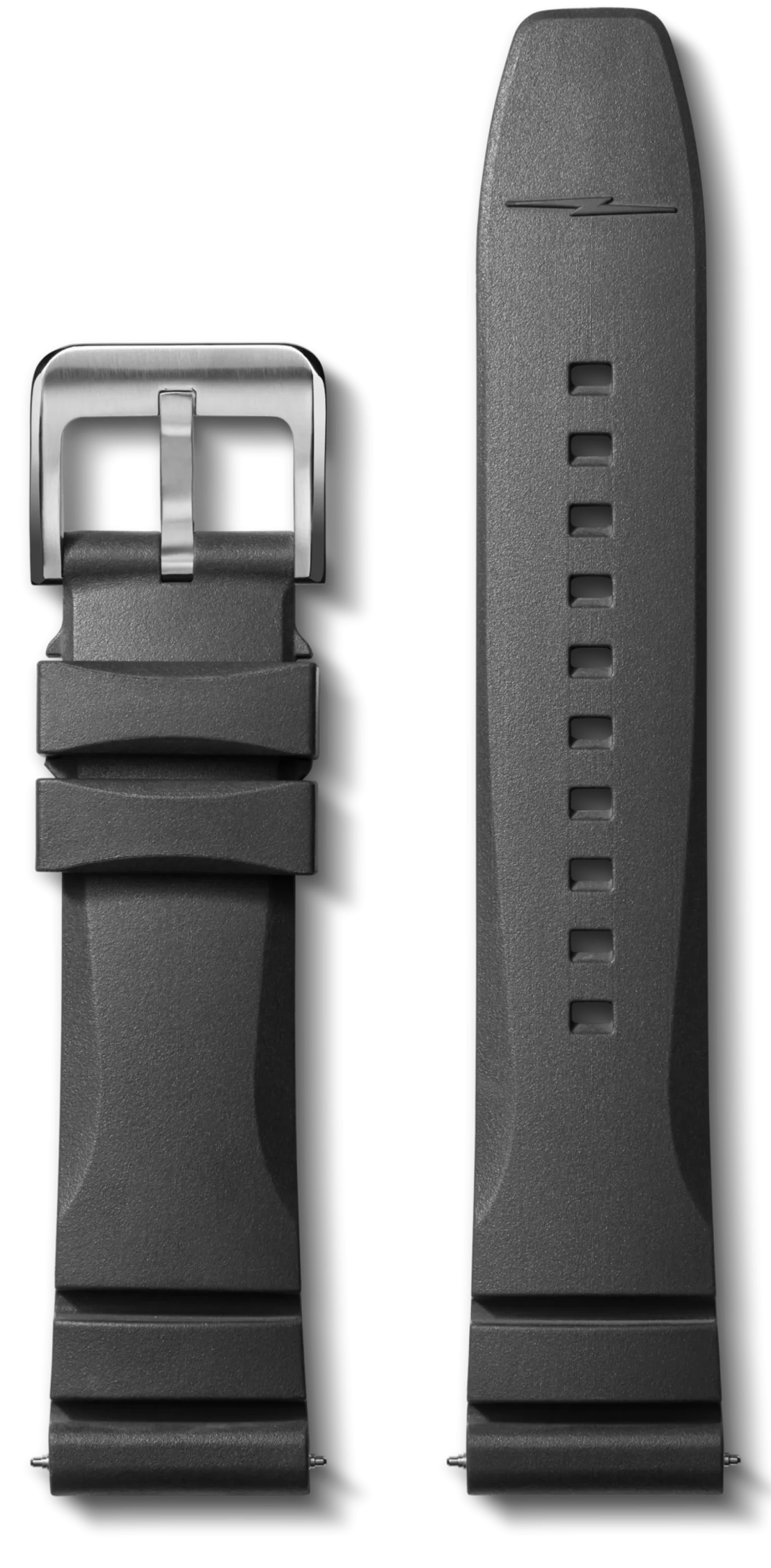 Clearance Shinola 22mm Expandable Dive Rubber Watch Strap Black