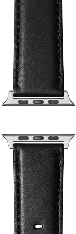 Shinola 20mm Black Leather Apple Watch Strap