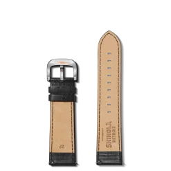 Shinola 22mm Perforated Leather Watch Strap Black