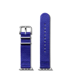 Shinola 20mm Cobalt Blue Split Nylon Apple Watch Strap