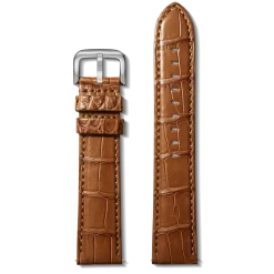 New Shinola 24mm Cognac Alligator Leather Watch Strap (Long)
