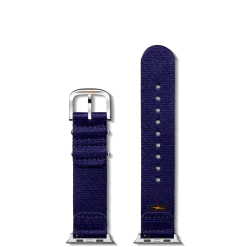 New Shinola 20mm Dark Navy Split Nylon Apple Watch Strap