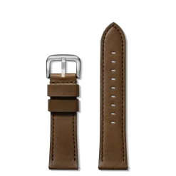 New Shinola 24mm Dark Nut Brown Leather Watch Strap