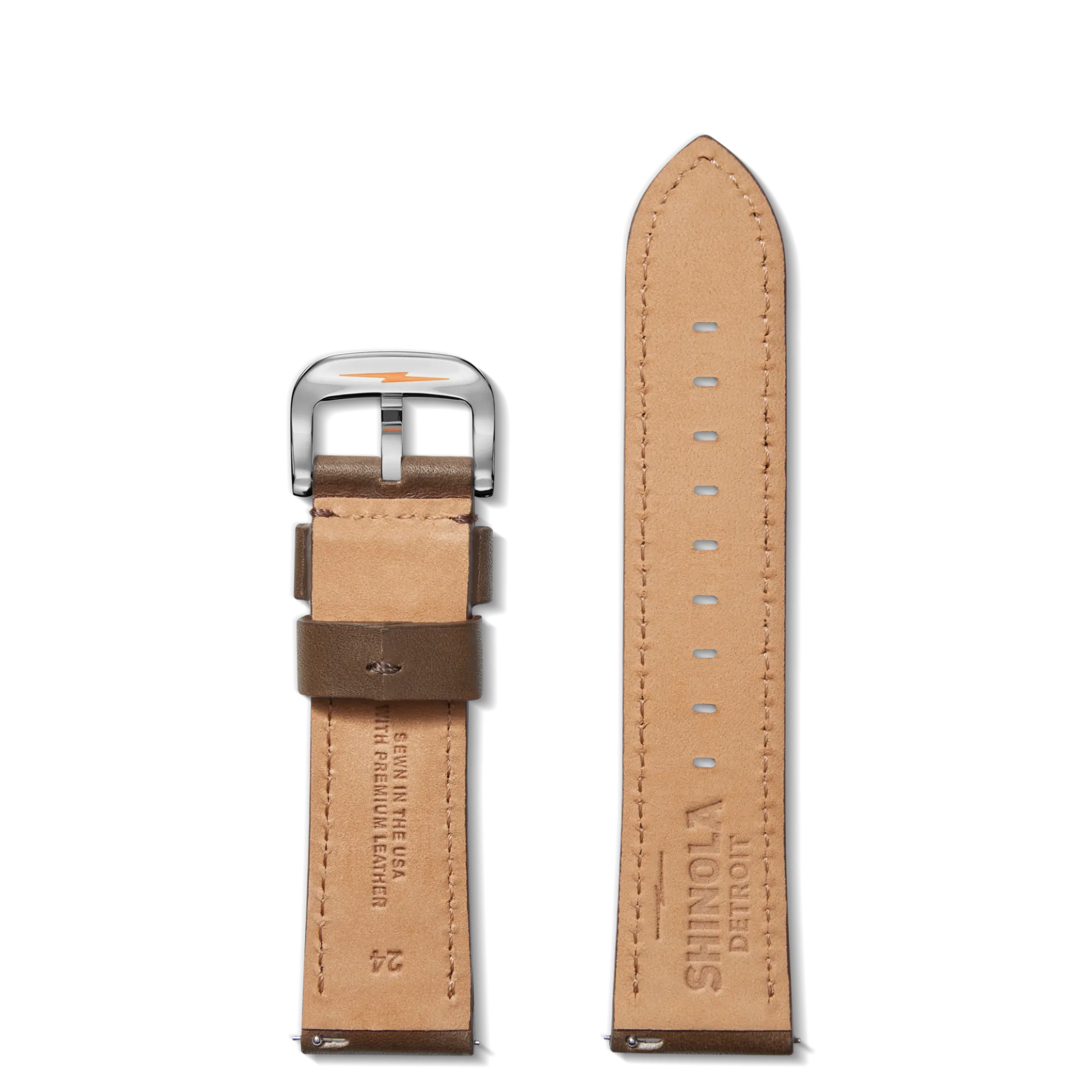 New Shinola 24mm Dark Nut Brown Leather Watch Strap