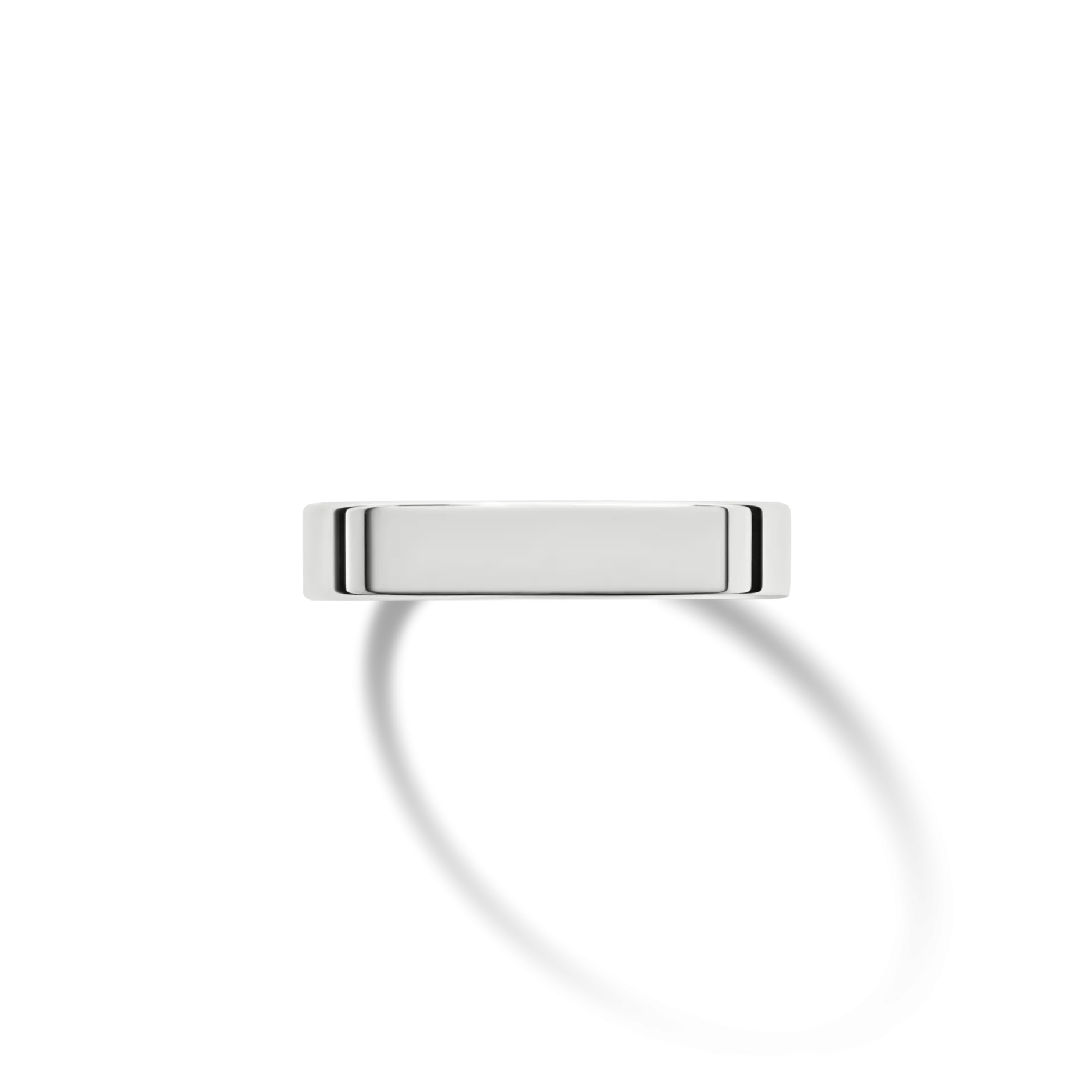 Best Shinola 4mm Flat Band White Gold