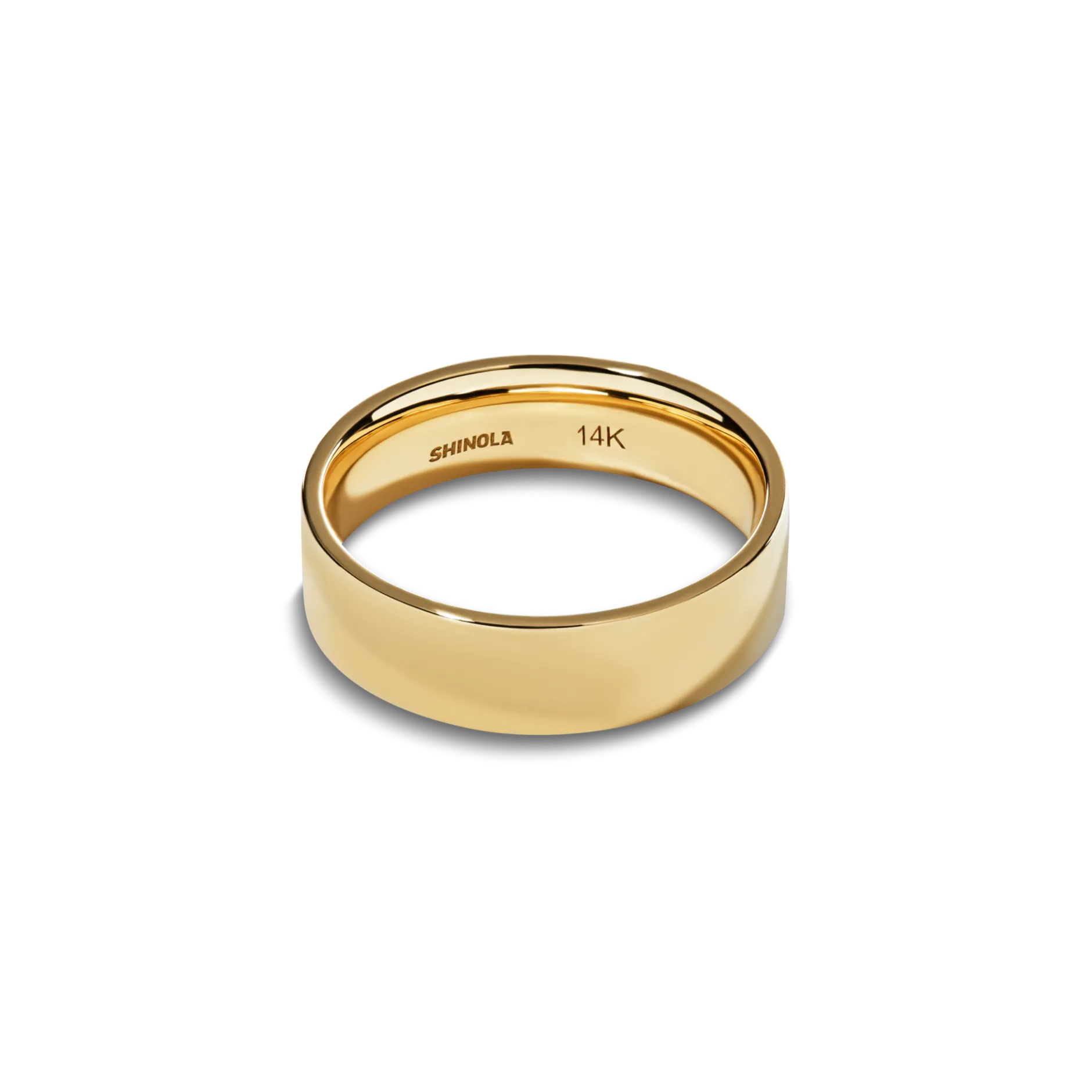 Hot Shinola 6mm Flat Band Yellow Gold