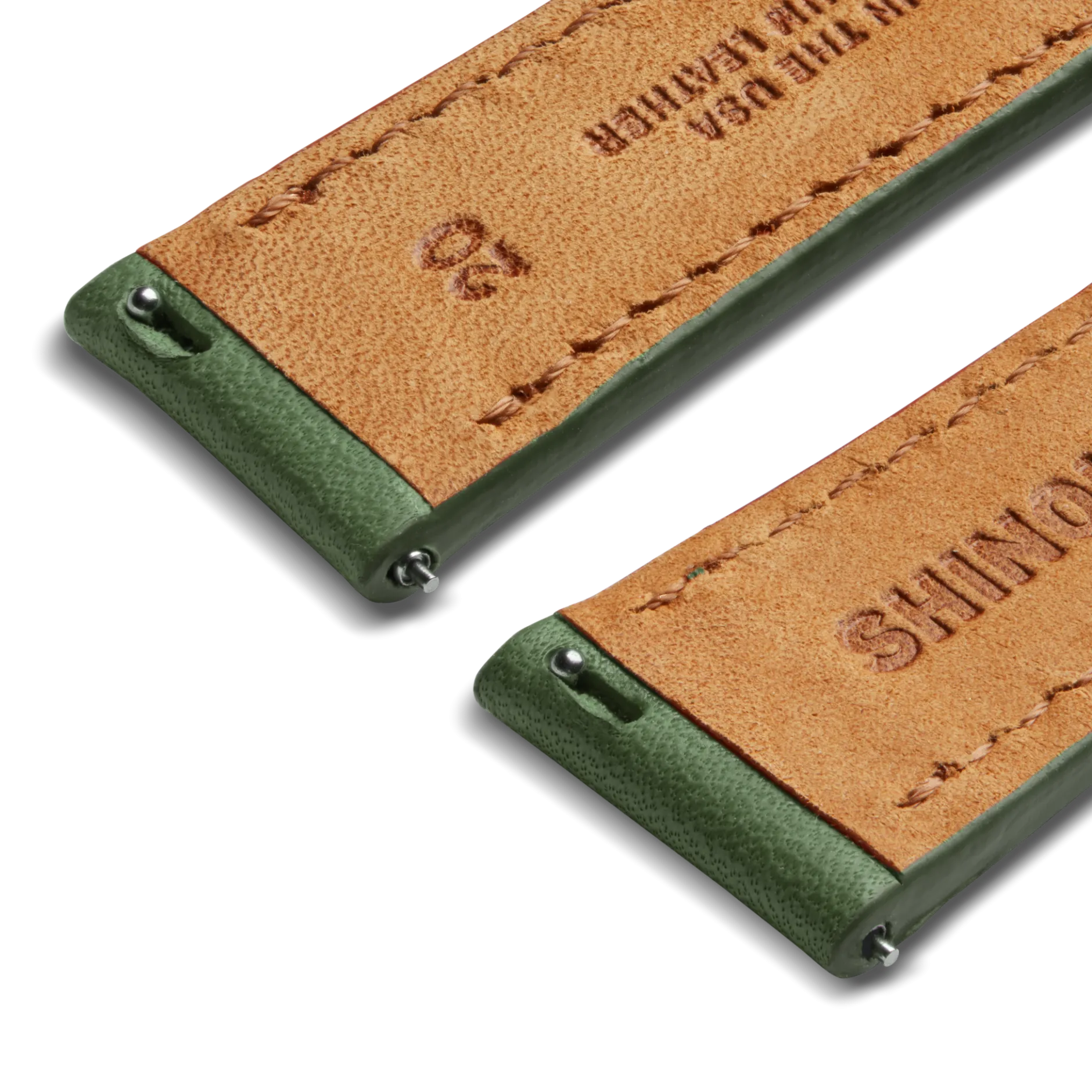 New Shinola 20mm Green Leather Watch Strap Forest