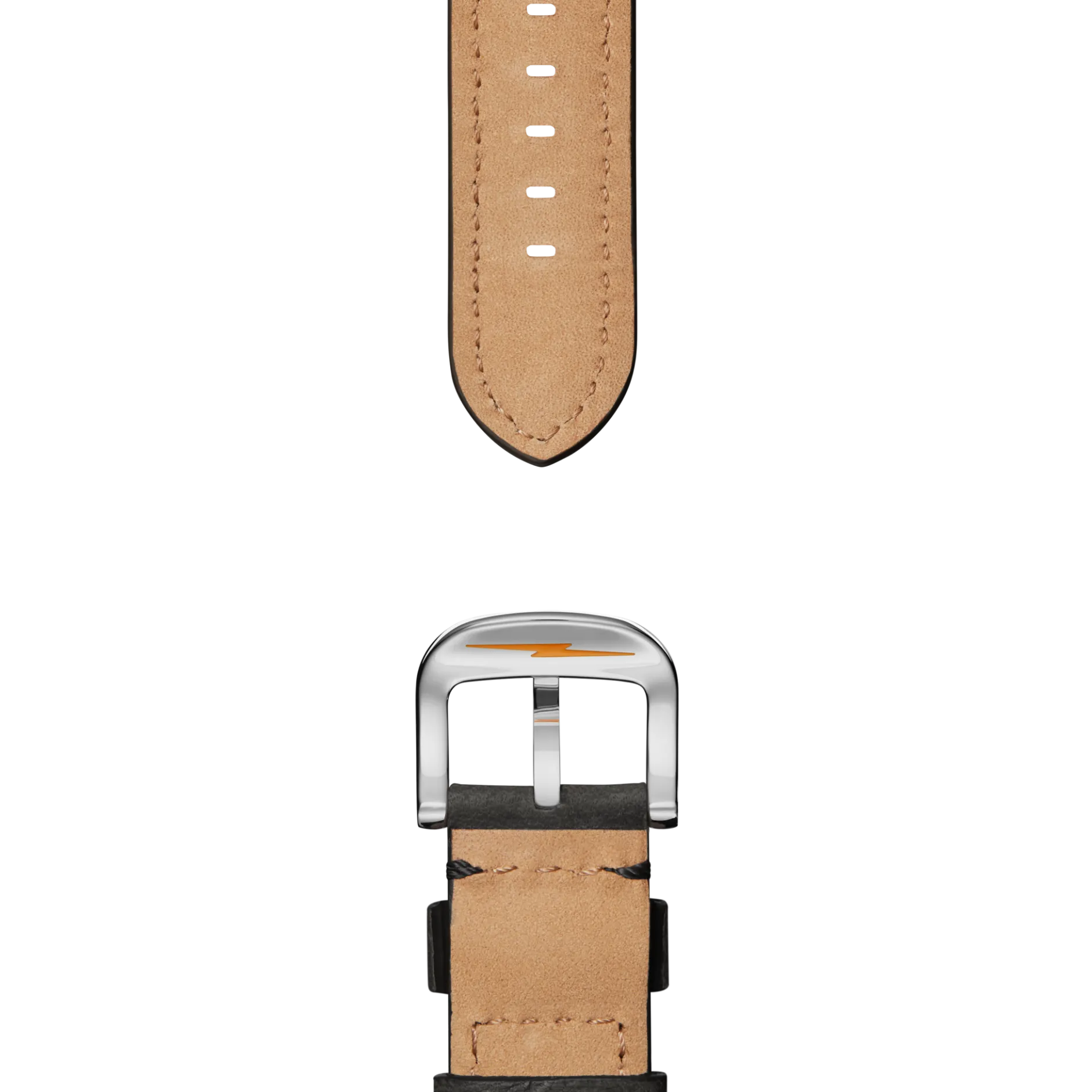 Shinola 20mm Grizzly Leather Watch Strap Black