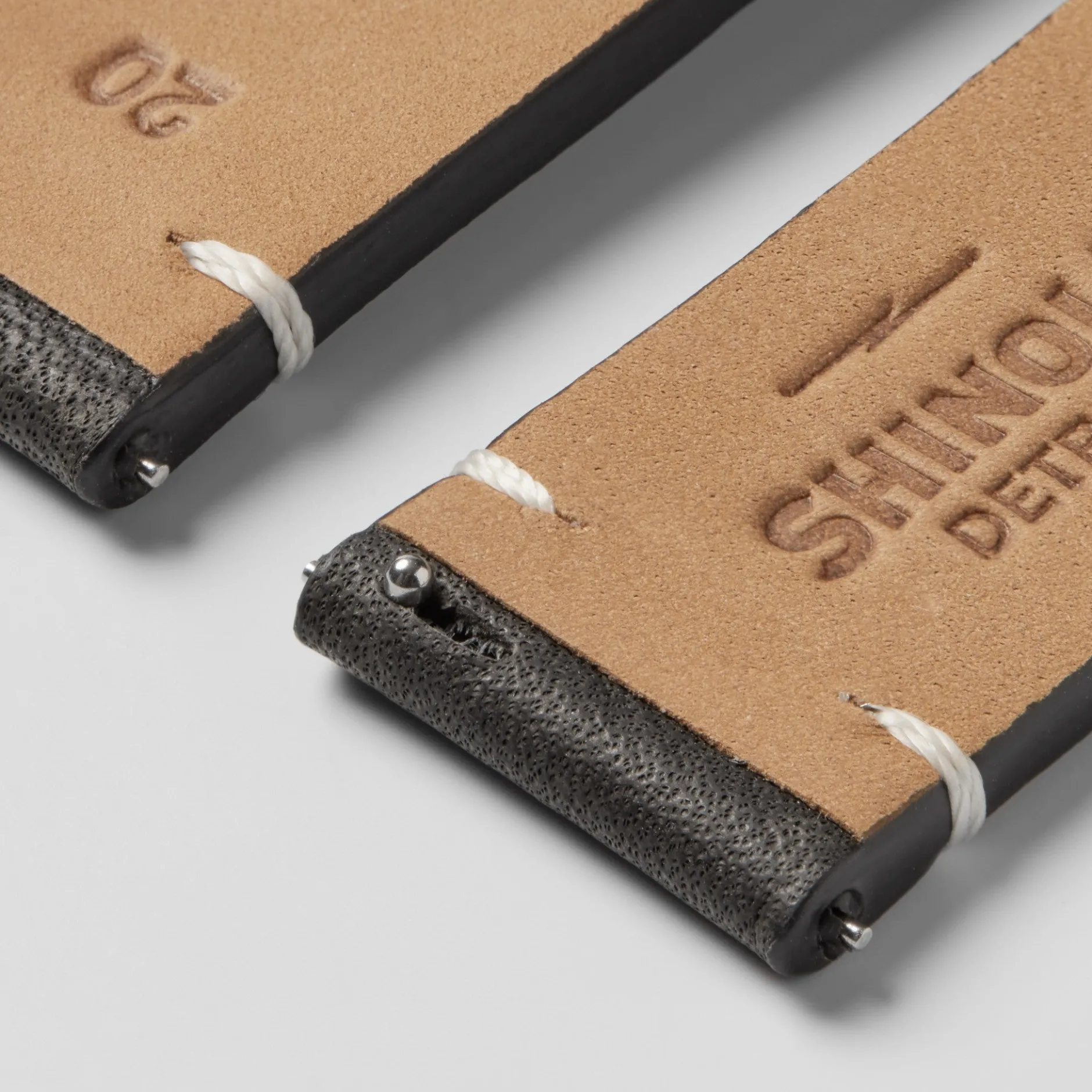 Hot Shinola 20mm Grizzly Black Leather Watch Strap