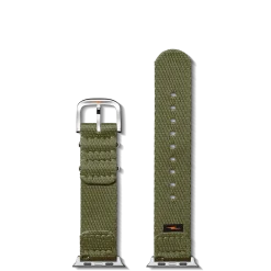 New Shinola 20mm Khaki Split Nylon Apple Watch Strap