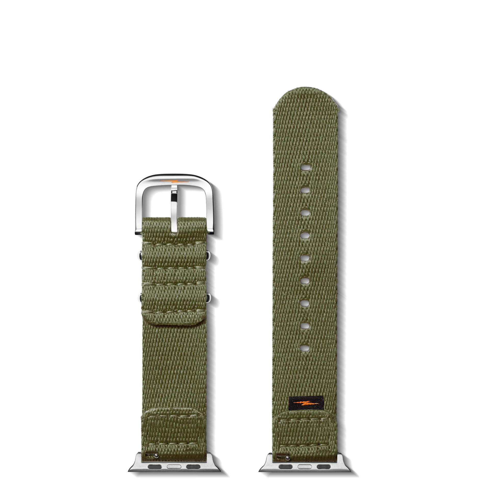 New Shinola 20mm Khaki Split Nylon Apple Watch Strap